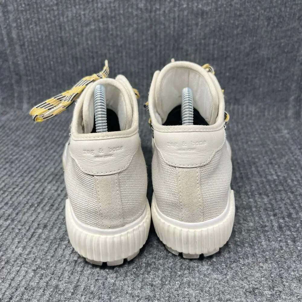 Rag & Bone Army Hiker Low Ecru White Beige Canvas Shoes Sneakers Womens 36 / 6 - Picture 4 of 7
